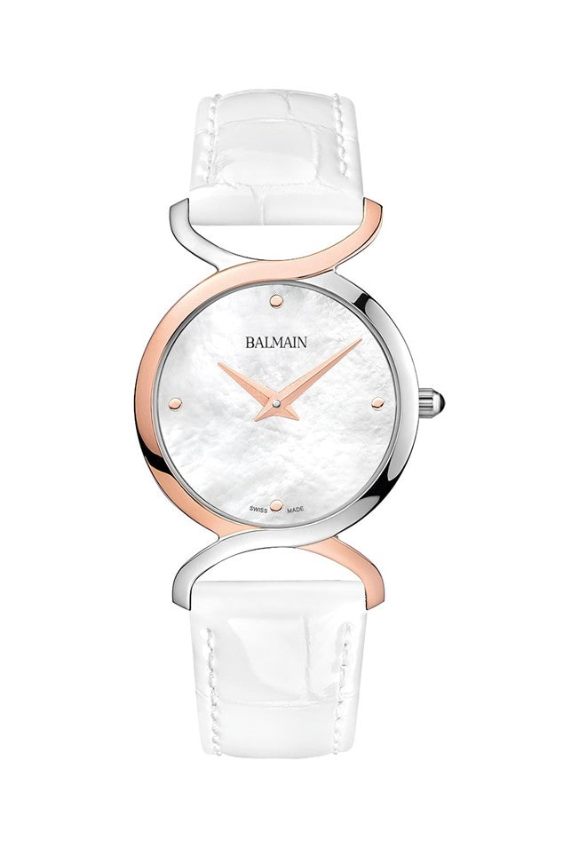 Balmain Taffetas II White Mother Of Pearl Dial Women 28mm