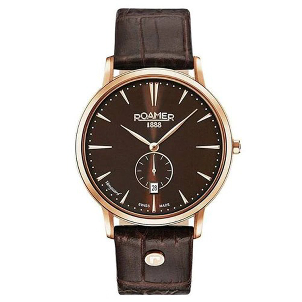 Buy ROAMER Mens 40 mm Vanguard Small Second Brown Dial Leather Analogue  Watch - 980812 49 55 09 | Shoppers Stop