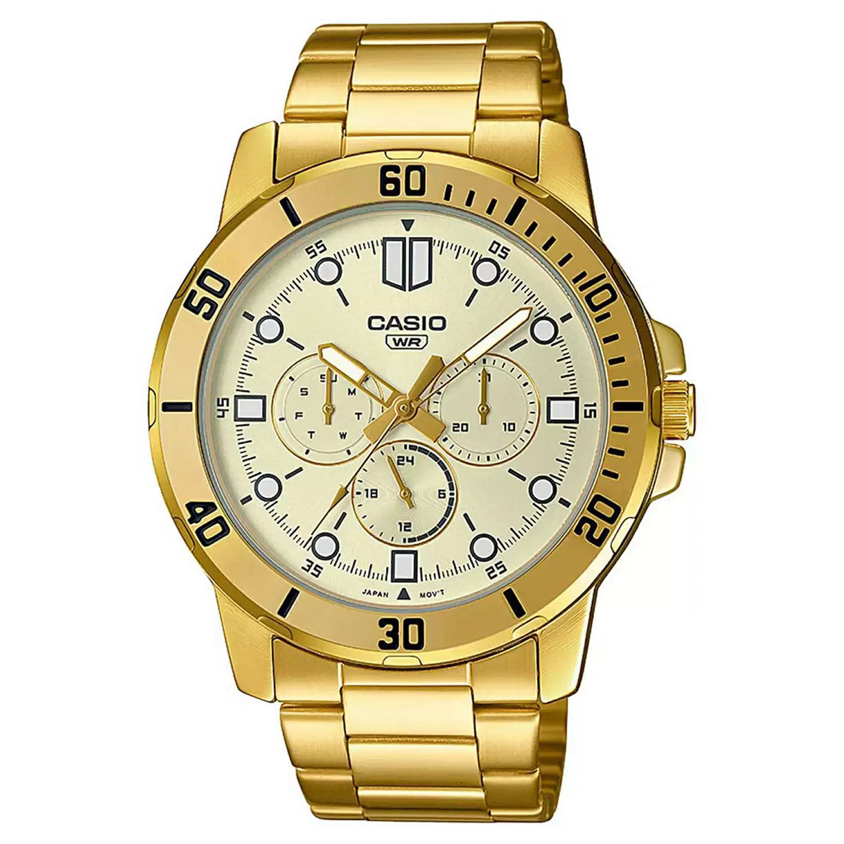 Casio Enticer Yellow Gold Dial Men 45mm