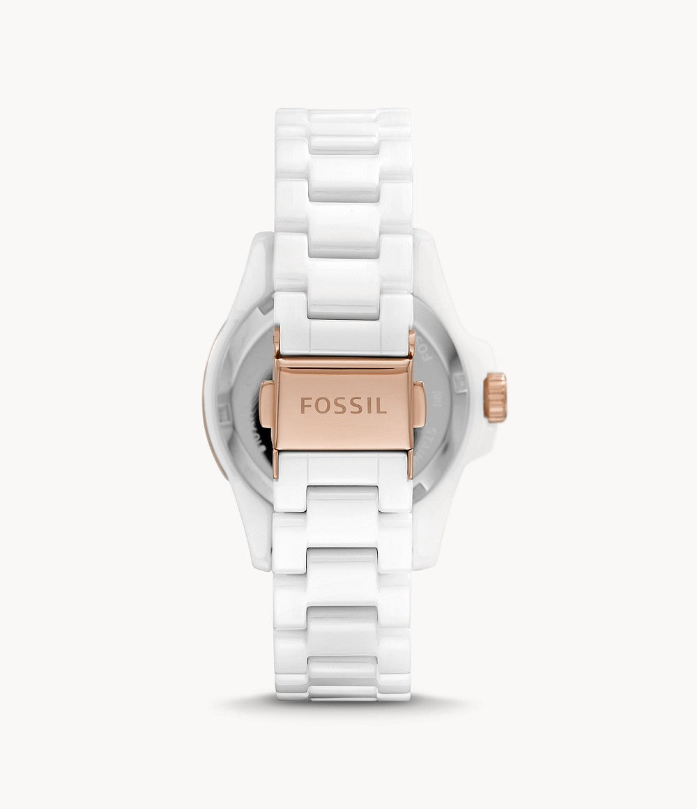 Fossil FB-01 White Dial Women's Watch 36mm