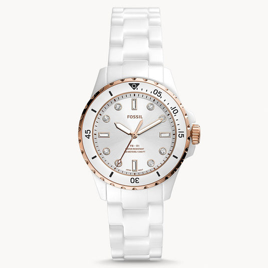 Fossil FB-01 White Dial Women's Watch 36mm