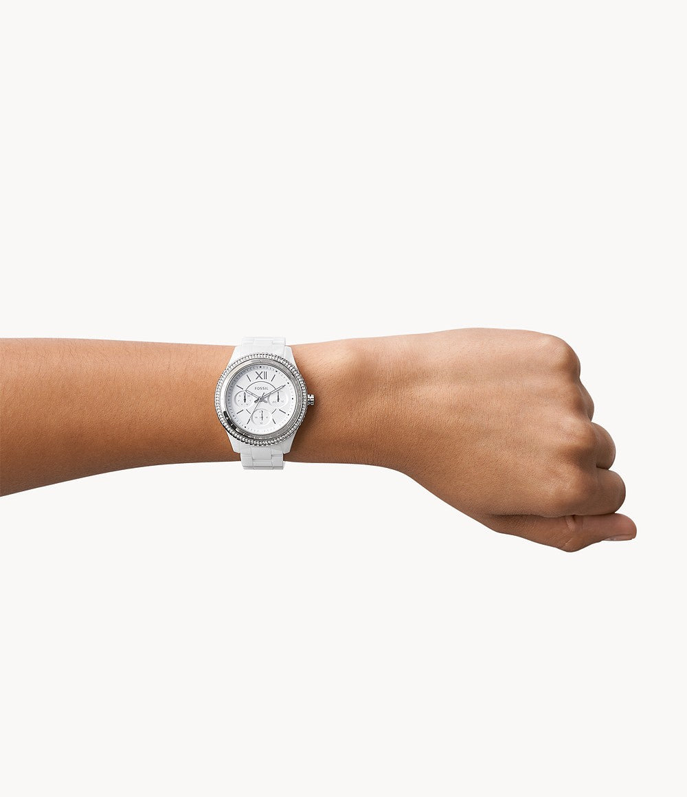 Fossil white sale ceramic watches ladies