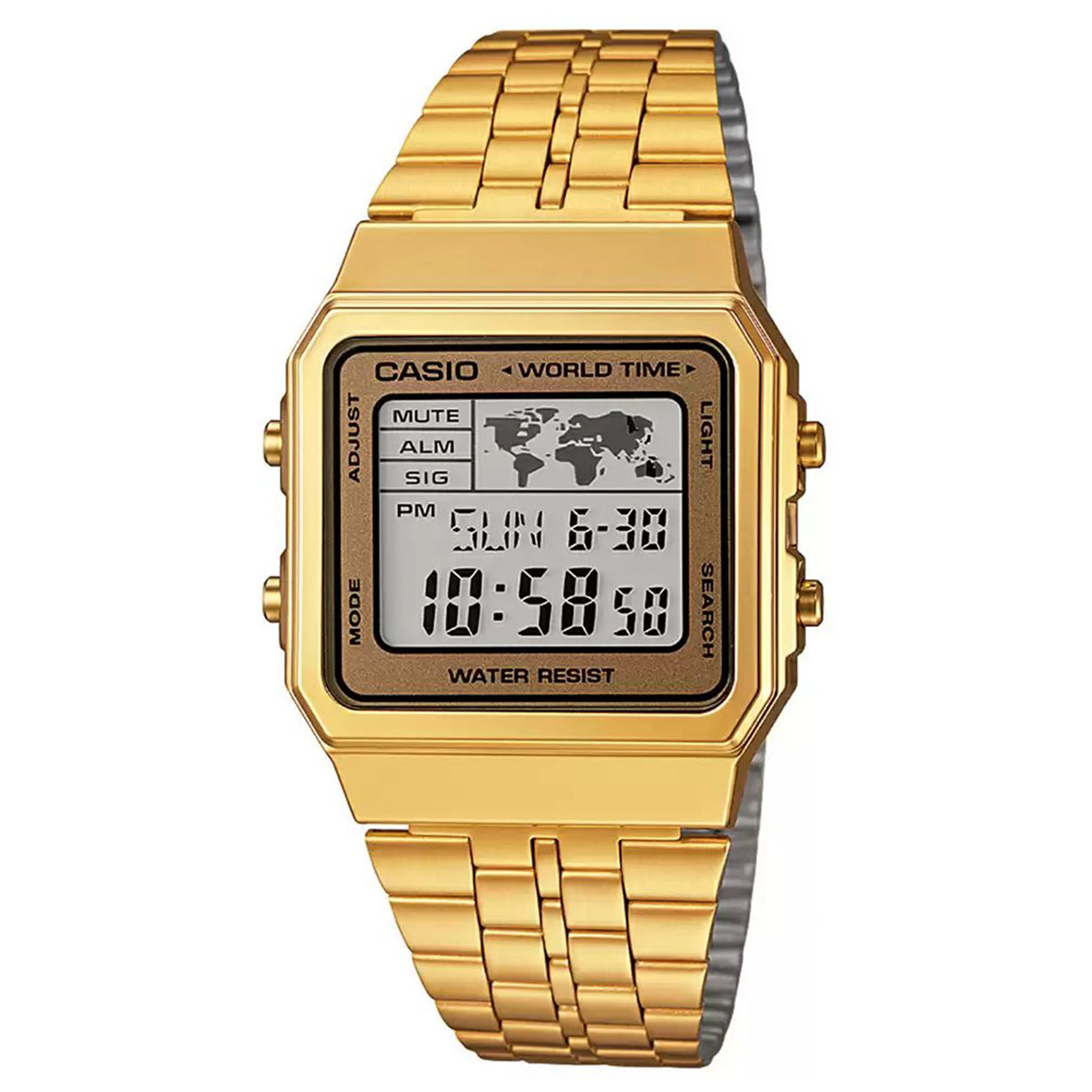 Casio Vintage Yellow Gold Dial Women 34mm