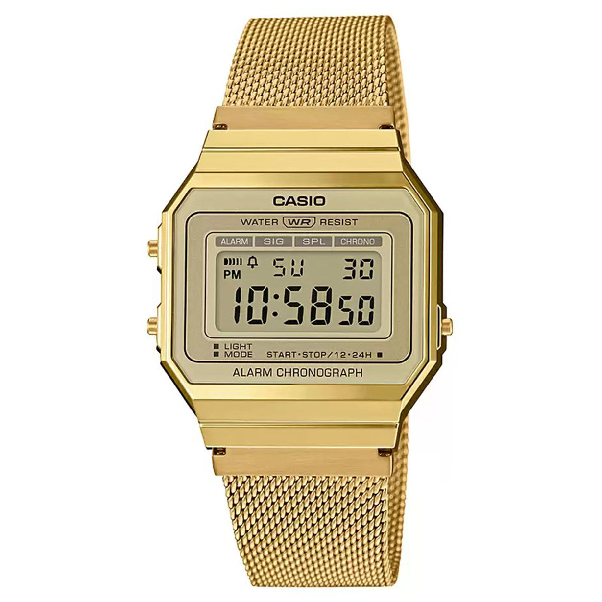 Casio Vintage Yellow Gold Dial Unisex 35.5mm
