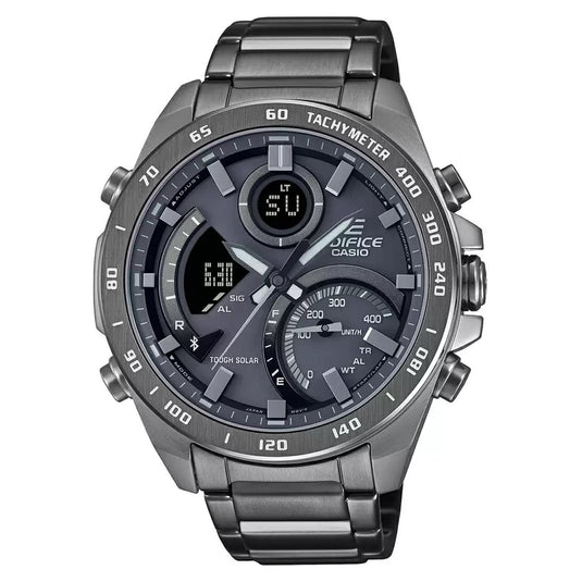 Edifice Bluetooth Connect Men Grey Stainless Steel