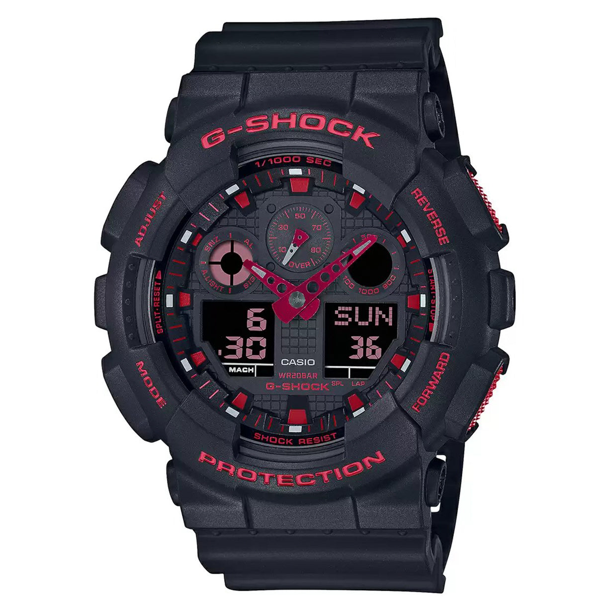 Casio G-Shock Black & Red Dial Men 51.2mm