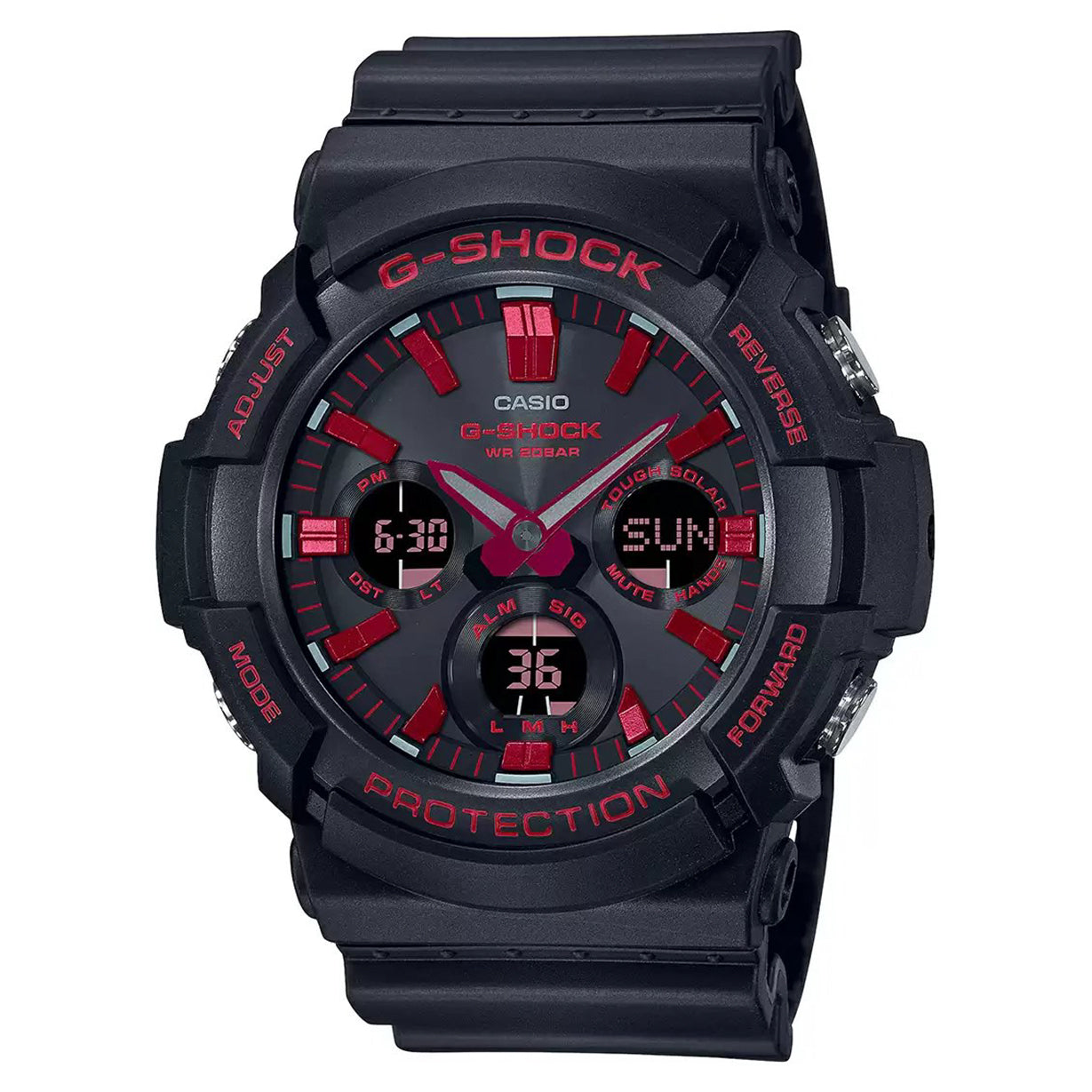 Casio G-Shock Black & Red Dial Men 52.5mm