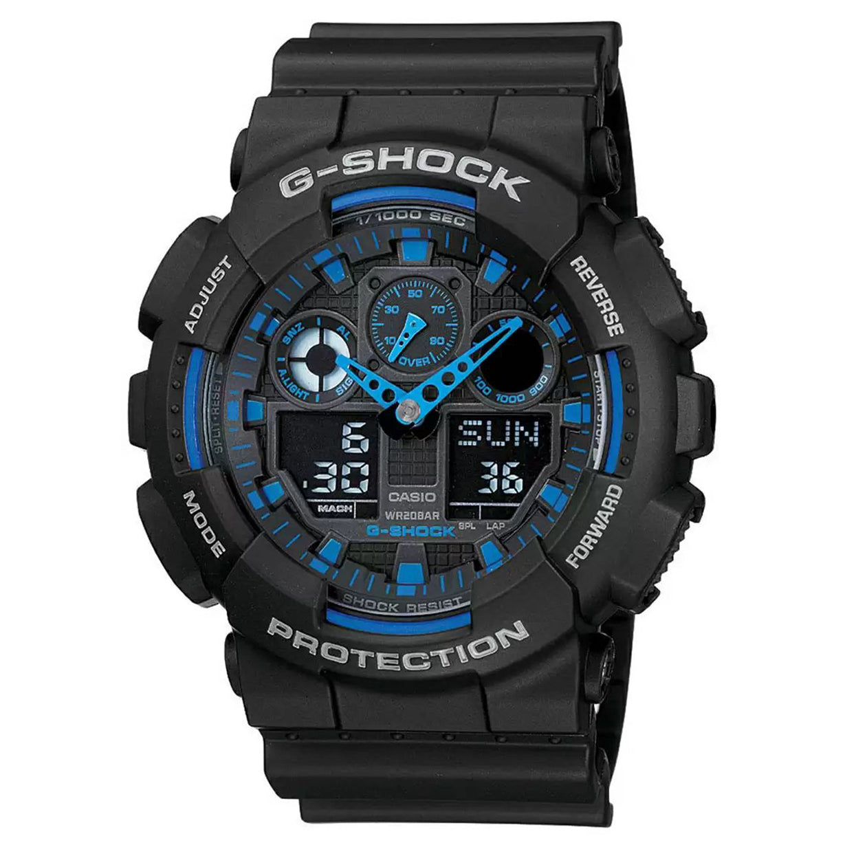 Casio G-Shock Black & Blue Dial Men 51.2mm