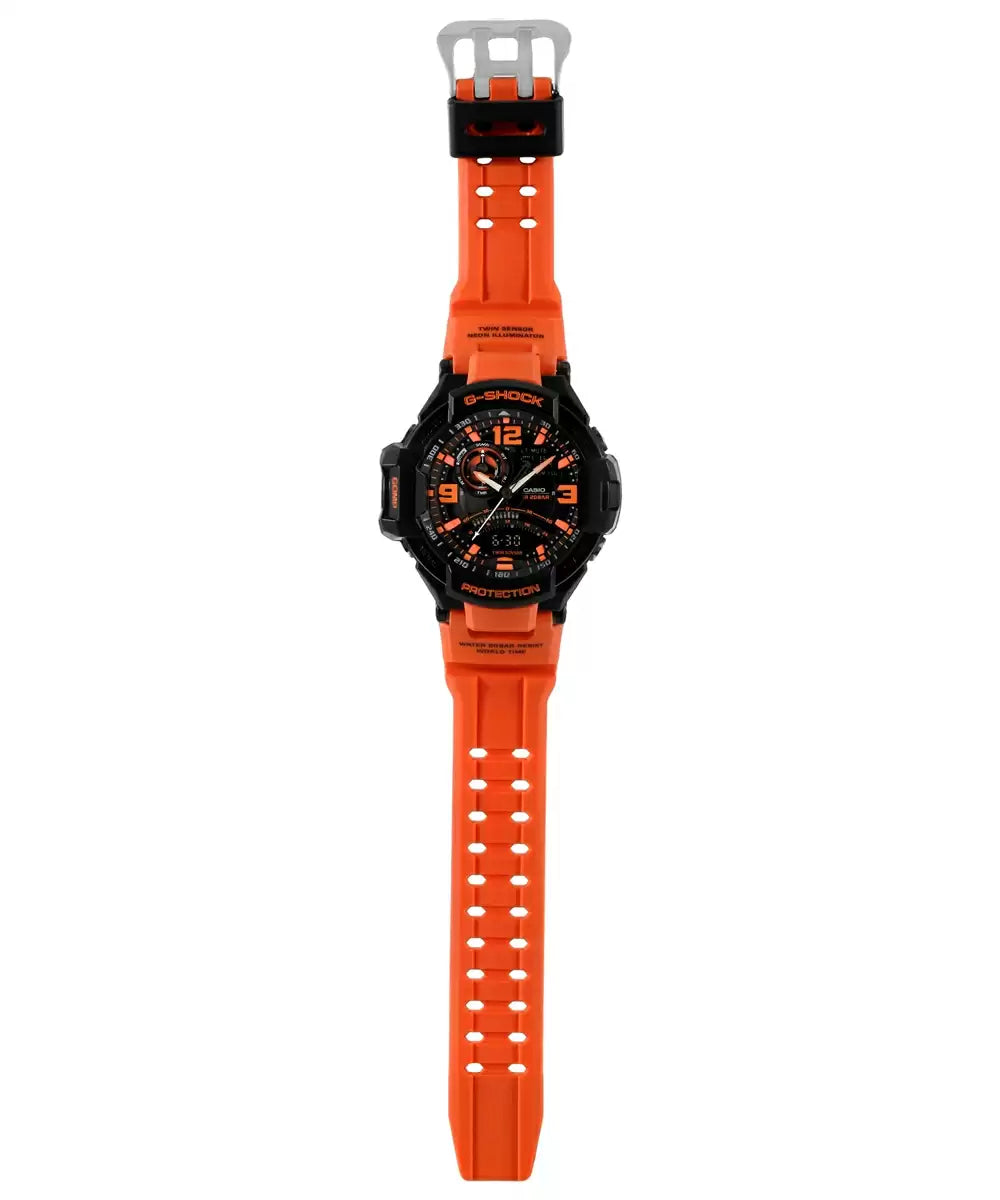Casio G-Shock Black & Orange Dial Men 52.1mm