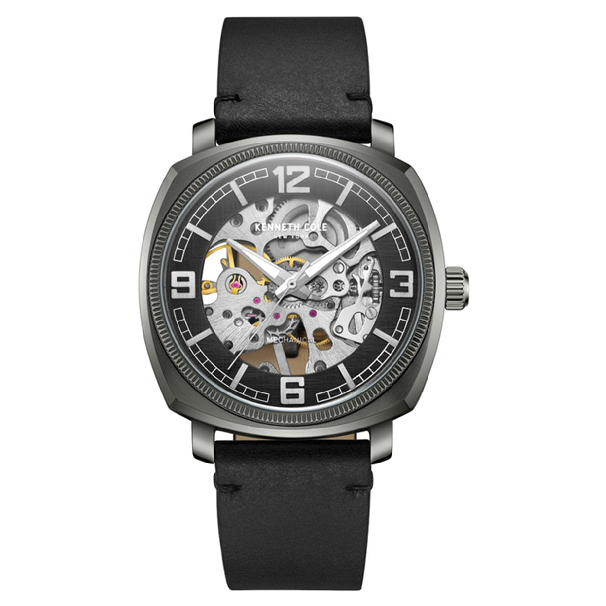 Kenneth Cole Mechanical Hand Wound Black Dial Men 39mm