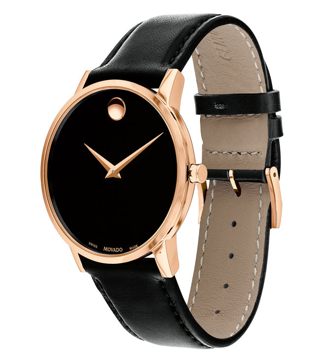 Museum Classic Black Leather Strap