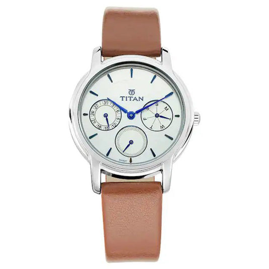 Workwear White Dial & Brown Leather Strap