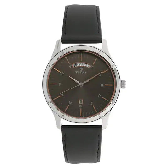 Workwear Men Anthracite Dial & Leather Strap
