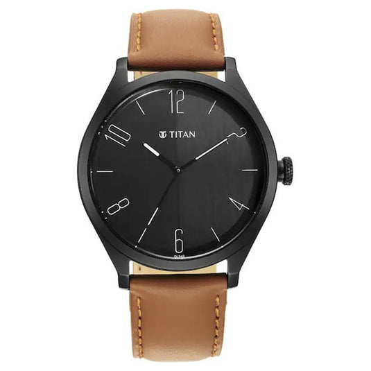 Workwear Black Dial Leather 