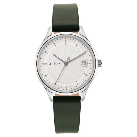 Workwear Silver Dial & Leather Strap