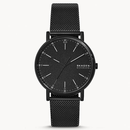 Signatur Black Dial Stainless Steel Strap
