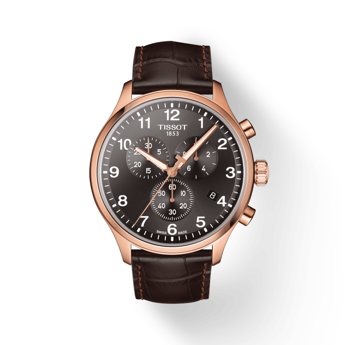 T-Sport Chrono XL Classic Black And Brown Leather