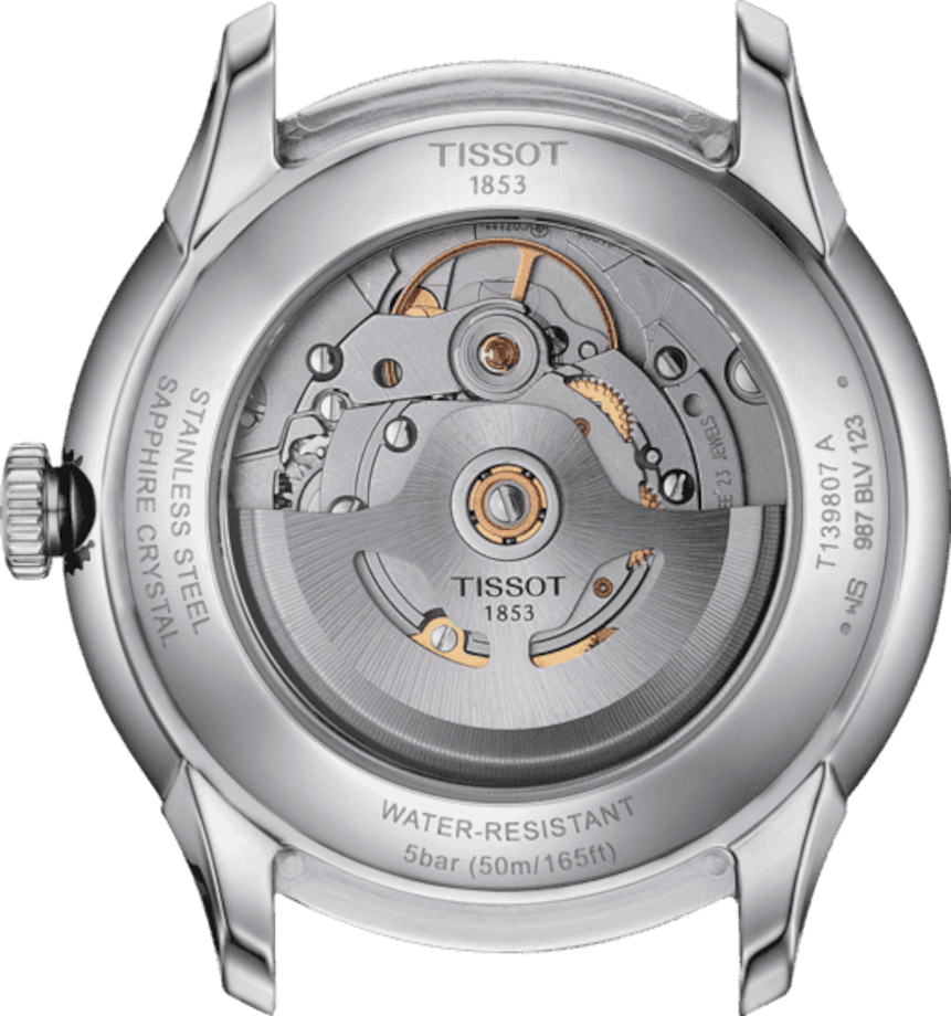 T-Classic Chemin des Tourelles Powermatic 80 39mm Grey Stainless steel