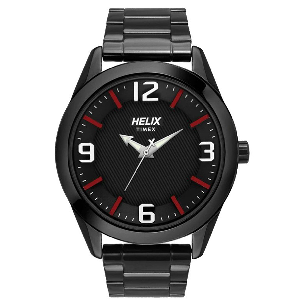 Helix Analog Black Strap Stainless Steel
