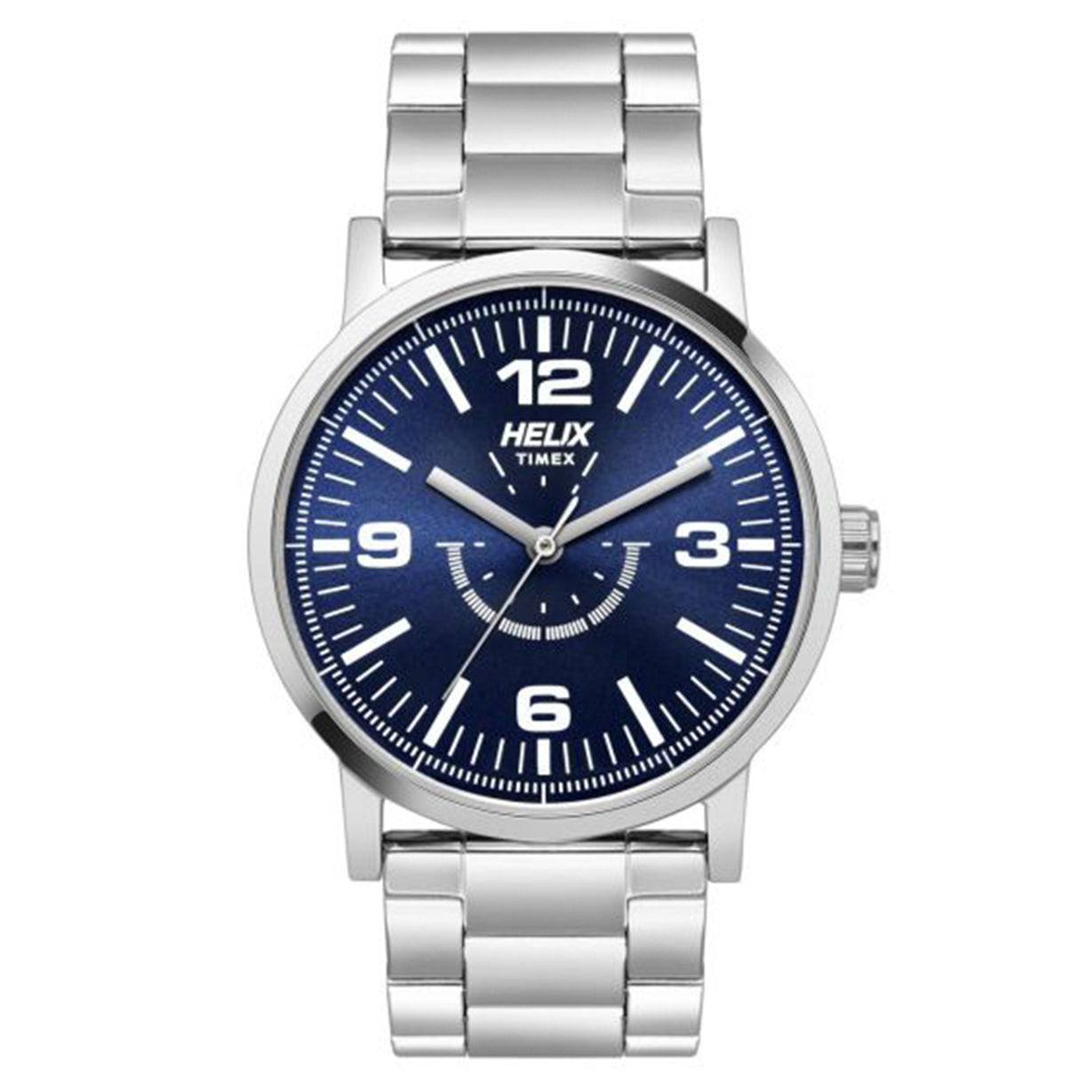 Helix Men Blue Dial Stainless Steel Strap