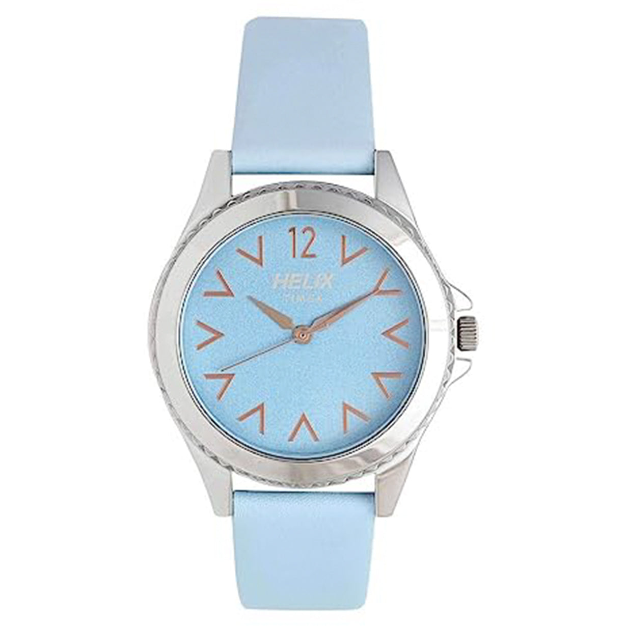 Helix Light-Blue Dial Leather Strap