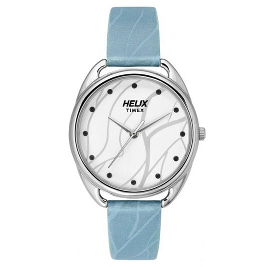 Helix Trendy Blue Leather Strap