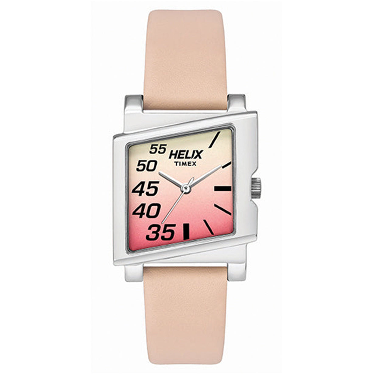 Helix Square Shaped Case Pink Dial