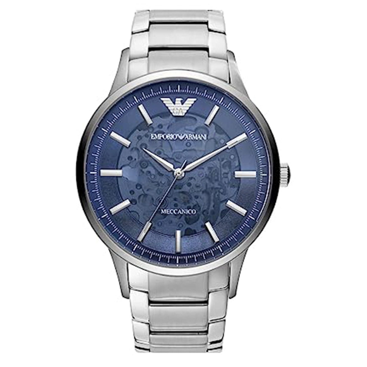 Emporio Armani Meccanico Blue Dial Men 43mm