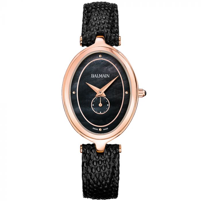 Balmain Haute Elegance Oval Black Dial Women 31.7mm