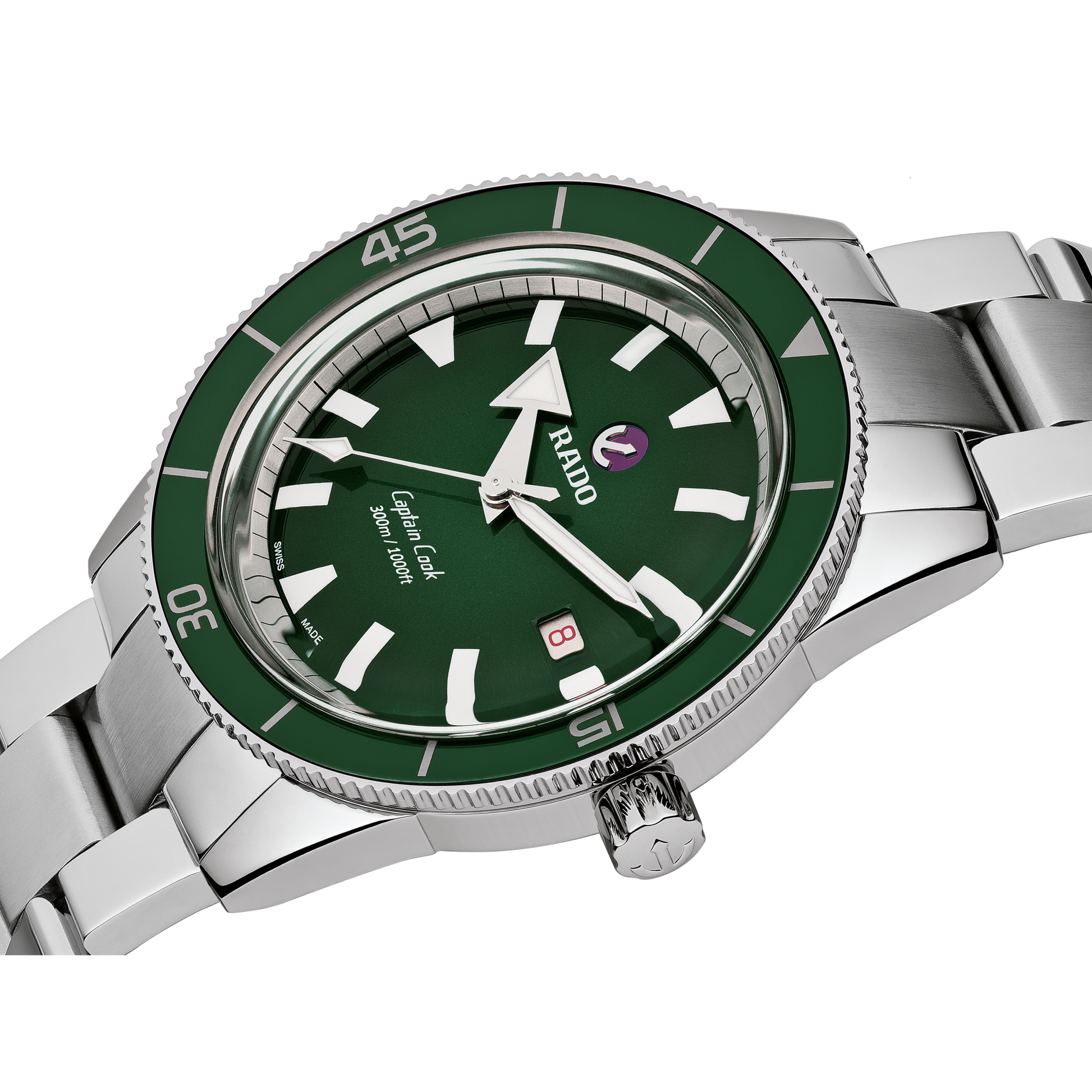 Captain Cook Automatic Green & Silver 
