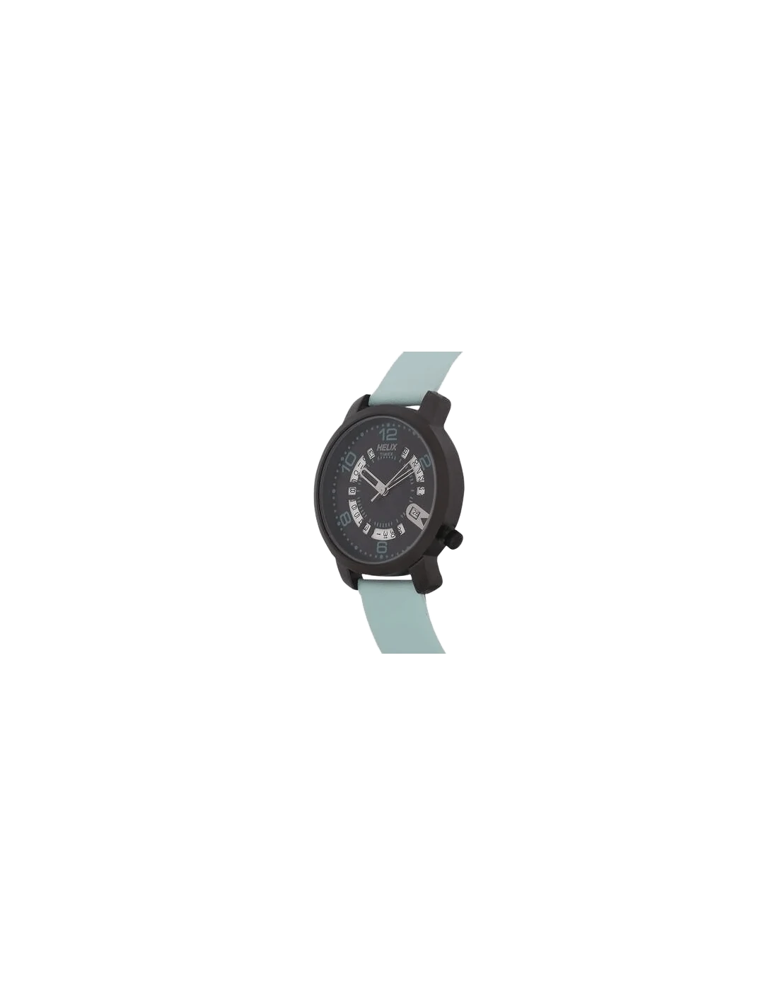 Helix Black Dial Leather Strap
