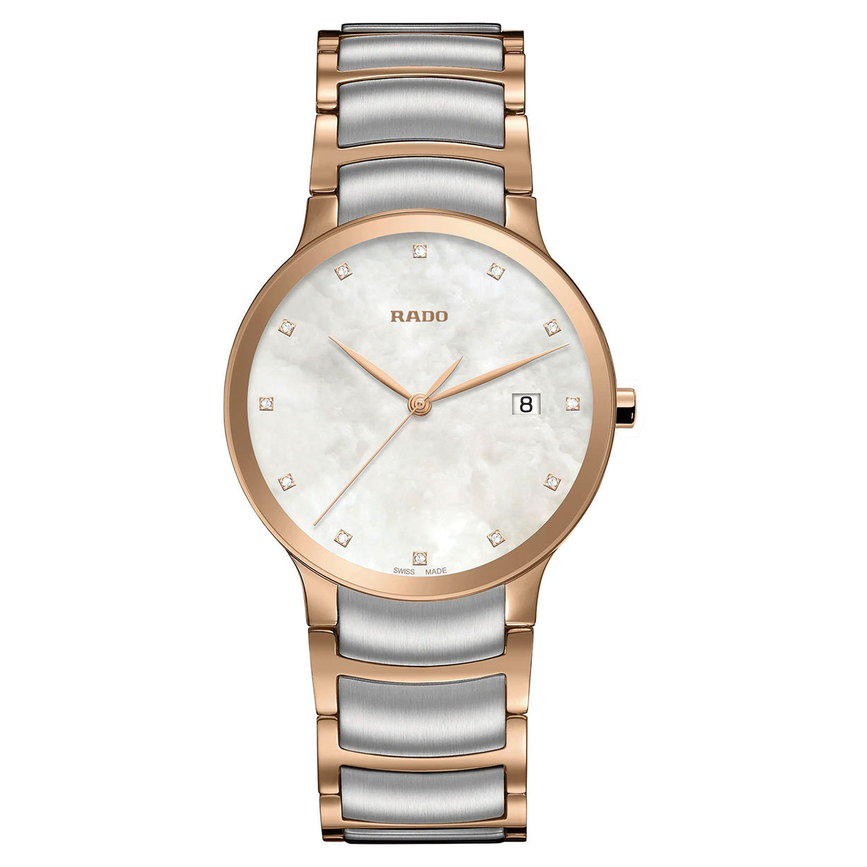 Rado Centrix White Mother-Of-Pearl Dial Unisex 38mm