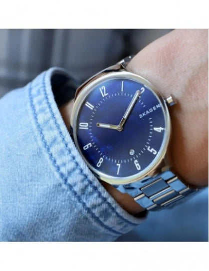 Grenen Blue MOP Dial Stainless Steel Strap