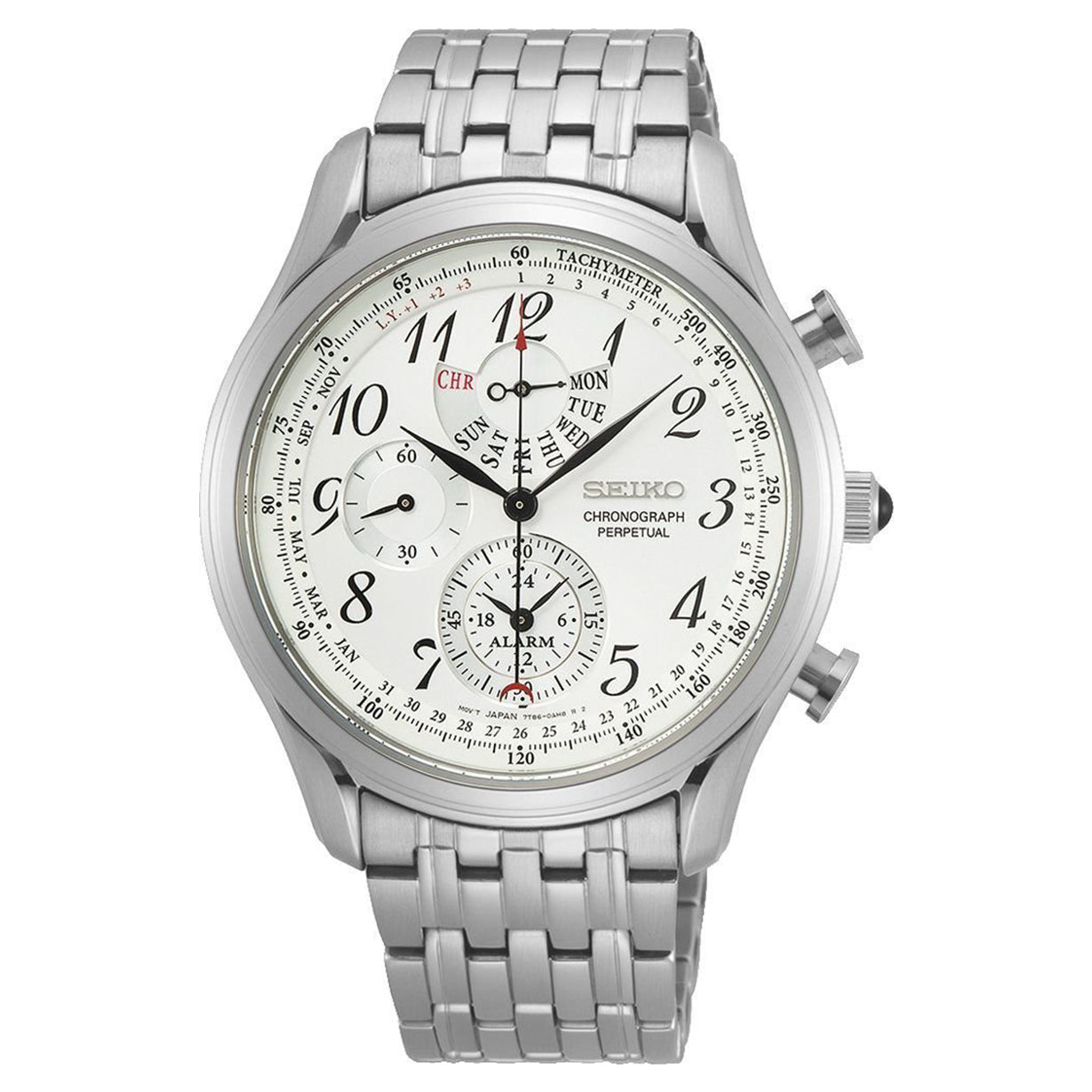 Seiko Premier White Dial Men 40.6mm