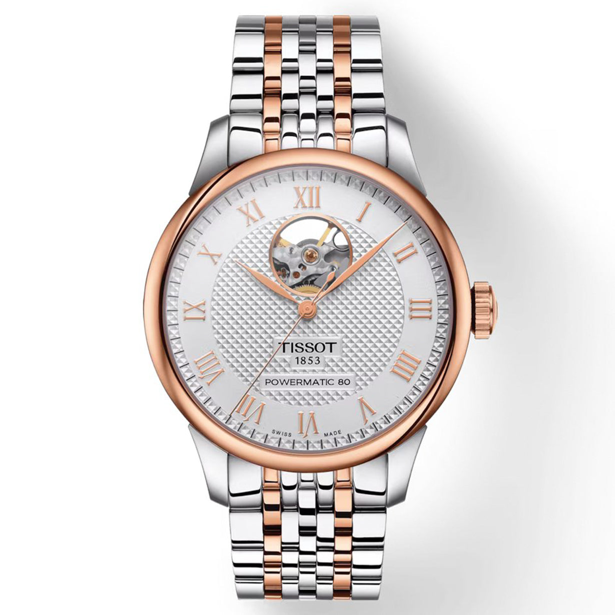 T-Classic Le Locle Powermatic 80 Open Heart grey & Rose Gold