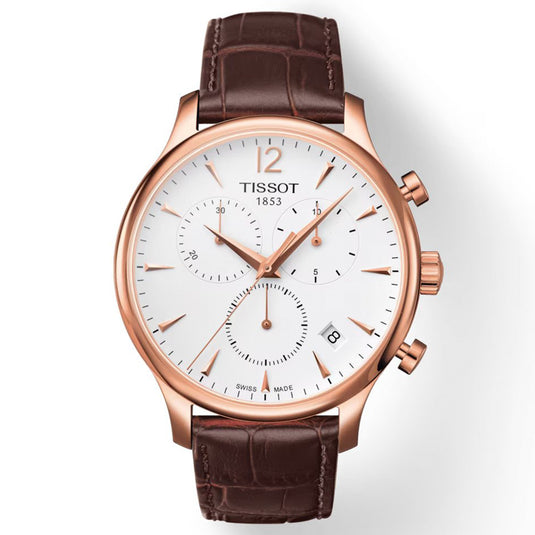 T-Classic Tradition Chronograph Silver & Brown