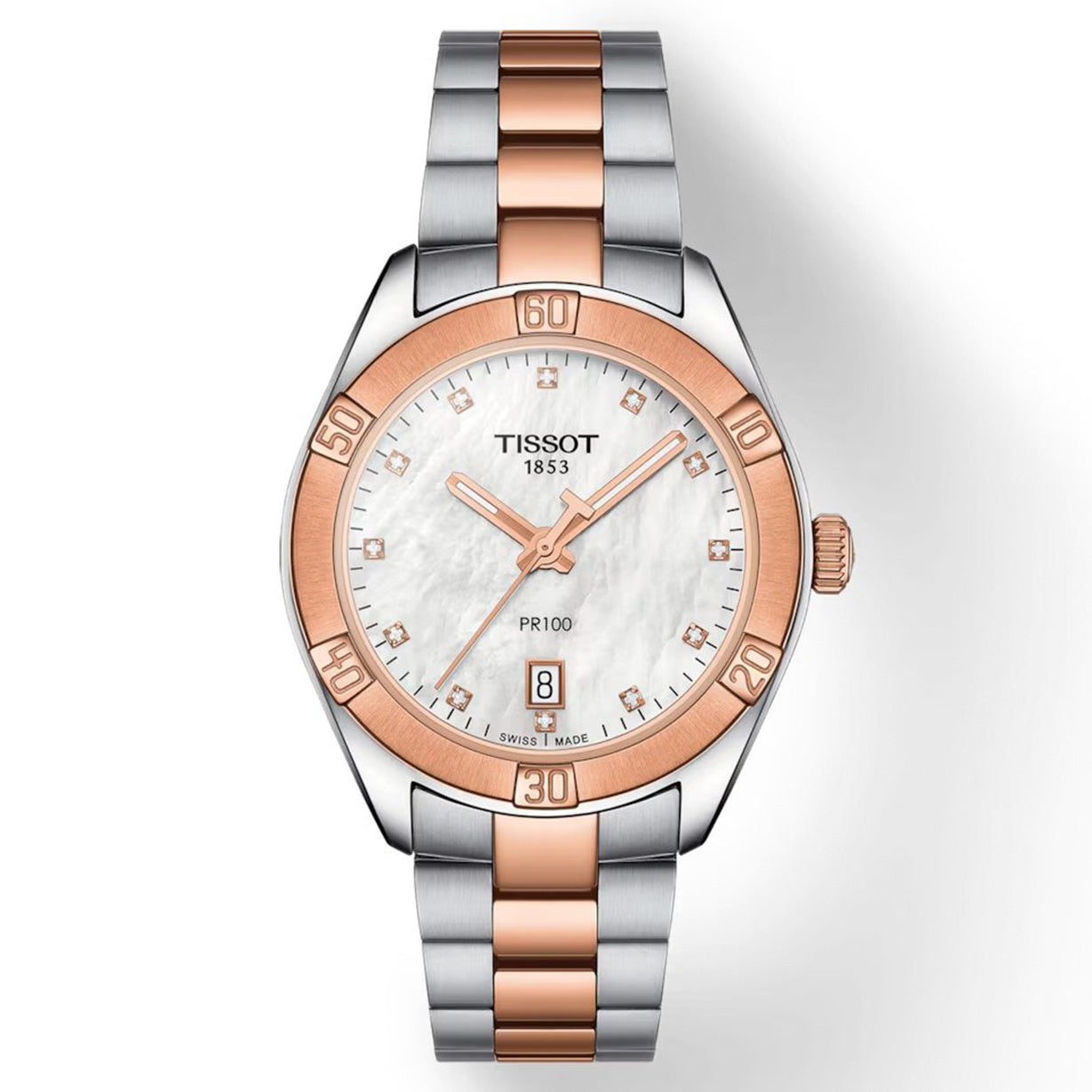 T-Classic PR 100 Sport Chic white mother-of-pearl