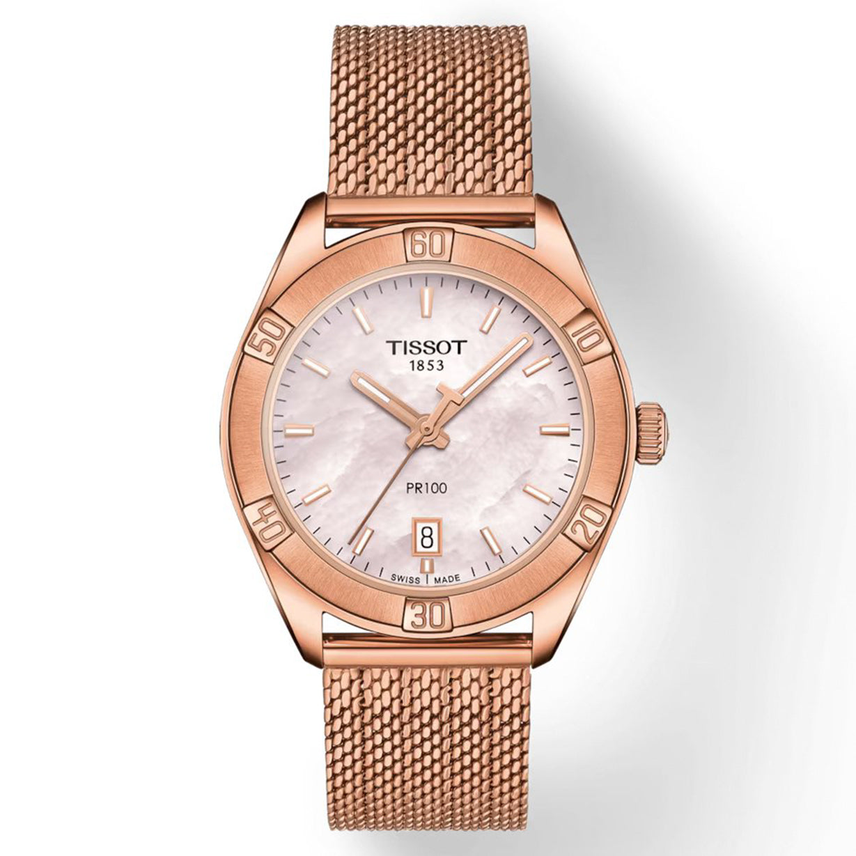 T-Classic PR 100 Sport Chic whitepink mother-of-pearl