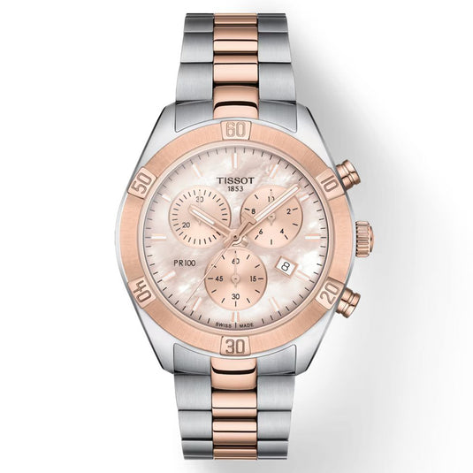 T-Classic PR 100 Sport Chic Chronograph pink mother-of-pearl