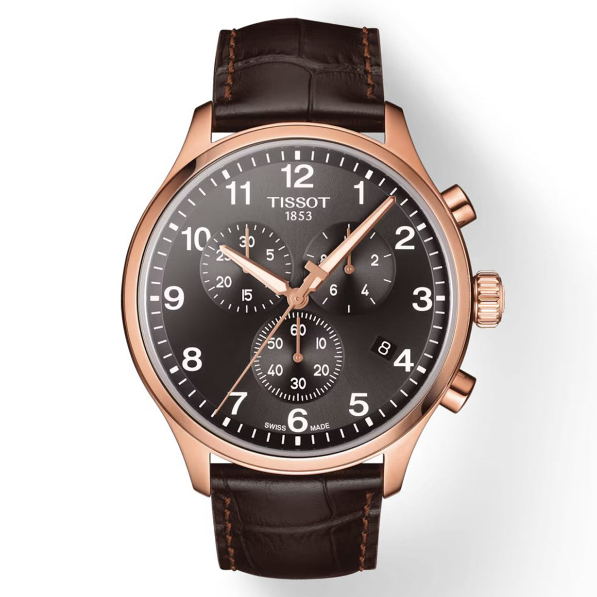 T-Sport Chrono XL Classic Black And Brown Leather