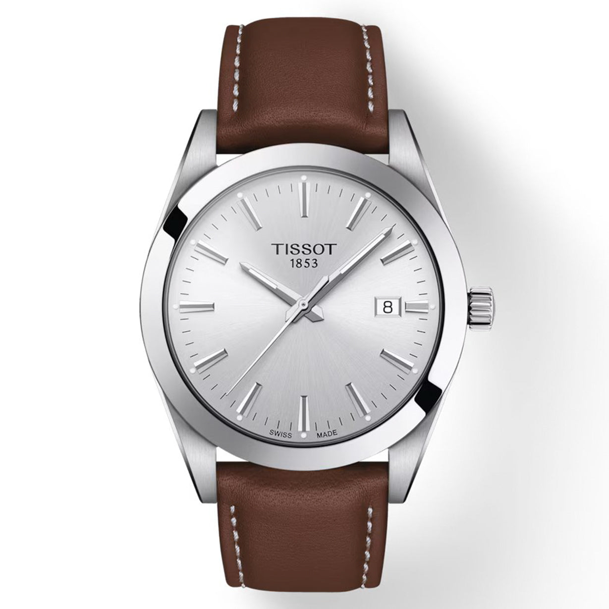 T-Classic Gentleman Silver & Brown Leather