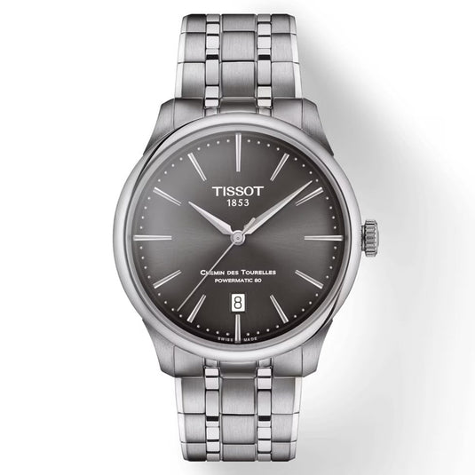 T-Classic Chemin des Tourelles Powermatic 80 39mm Grey Stainless steel